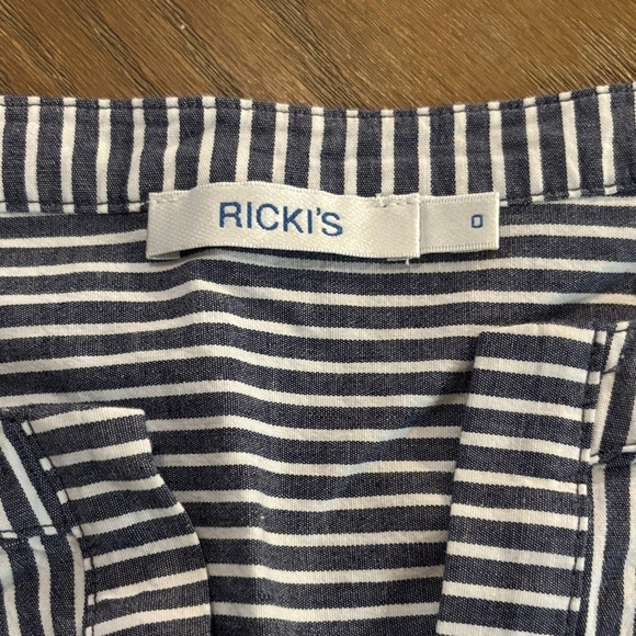 Ricki's Black and White Striped Blouse - Picture 2 of 3